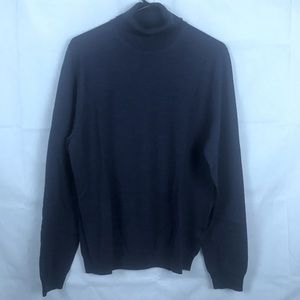 Brooks Brothers, 100% Merino Wool, Size Small, Blue, Turtleneck Sweater